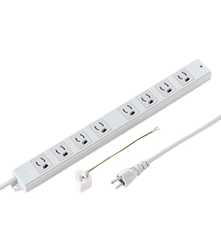 Amazon.co.jp: TERADA ハーネスOAタップ 黒 6口3m 接地2P抜止